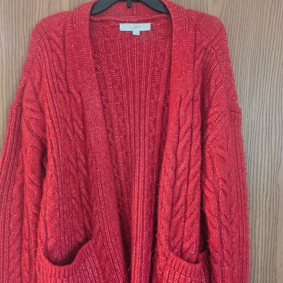 Red Ann Taylor LOFT Sweater (M) - Picture 1 of 3